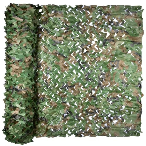 Camouflage Net Woodland Hunting Camo Netting, Bulk Roll, Theme Party Decorations, Sunshade Fence, Lightweight, Mesh, Great for Camping, Shooting, Photograph, Car Cover(9.8 * 23ft)
