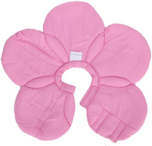 Collar Protector para Perros con Forma DE Flor, Ajustable, Suave, para Herida EN EL Cuello DE Gatos Y Perros, Color Rosa (M)