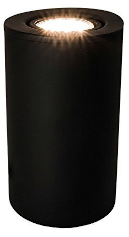 Matt Black GU10 Floor or Table Lamp Uplighter with Tilt Capability by Happy Homewares