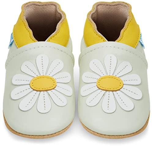 Soft Leather Baby Shoes with Suede Soles - Toddler Shoes - Infant Shoes - Pre Walker Shoes - Crib Shoes - Daisy 12-18 Months