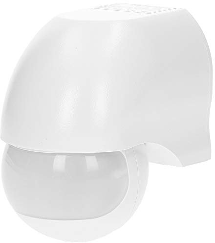 ORNO OR-CR-204/W Sensor de Movimiento Exterior Impermeable con Sensor crepuscular IP44 12m 180° 1200W, Montaje en Superficie, Ajuste de Tiempo