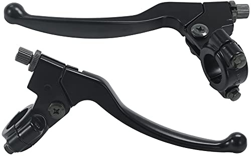 Stylemafia Left Right 7/8 22mm Clutch Brake Handle Levers Perch Compatible with Honda XR80 XR100 CRF70 CRF80 CRF100 Pit Dirt Motor Bike Motocross