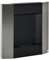 Chimenea de bioetanol de Pared HOMCOM con depósito de 0,7L y Cubierta de 20m², Acero, 72x11x72cm, Plata y Negro