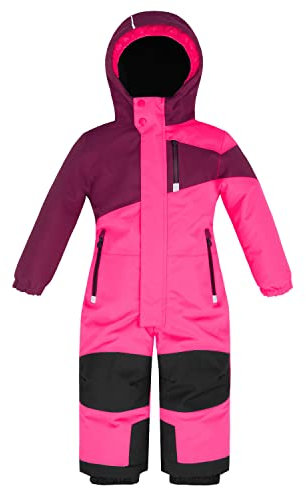 Killtec Kinder Skioverall 38469-437 wasserdicht 10.000 mm Wassersäule - neon pink/orchideee - Größe 116