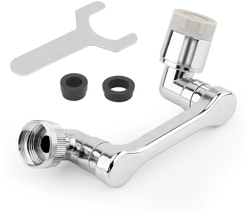Pivotant à 1080 Degrés Avec Outil de Montage - Raccord de Robinet 2 Modes de Sortie d'Eau - Extension pour Cuisine et Salle de Bain