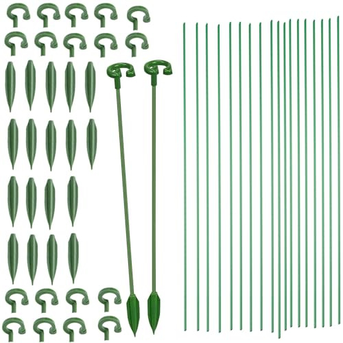 LiJuanWang Växt stödstolpar, 20 st trädgårdsväxthållare, växtställ 27 cm, växtband, växtstång, för tomat, pioner, vinstockar klätterväxter blomma