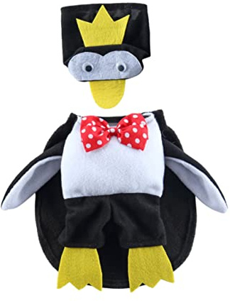 VILLFUL Set Di Mantello Per Cani Di Halloween Costume Da Gatto Per Cani Mantello Da Pinguino Per Gatto Per Halloween