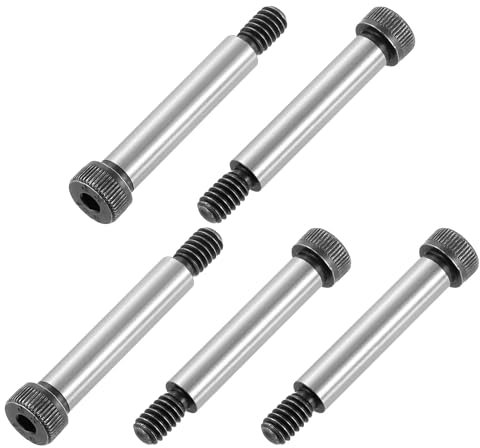 QUARKZMAN Tornillos De Cabeza Hexagonal Con Hombro De Acero Aleado, Longitud De Hombro De 1-1/2, Diámetro De Hombro De 5/16, Roscado 5/16-20 UNC, 8 Piezas