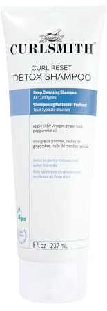 Curlsmith Curl Reset Detox Shampoo - Tiefenreinigendes & klärendes Shampoo, Entfernt Rückstände & Mineralien aus hartem Wasser, Sanft zu Locken & Kopfhaut