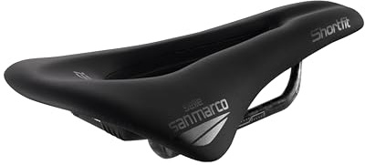Selle San Marco SHORTFIT 130 Carbon FX - Sella Bici da Corsa Corta ed Ergonomica con Foro Centrale, Telaio Leggero in Carbonio - Taglia S3, Nero