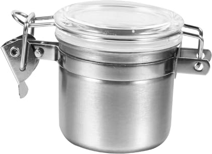 Garneck Boîte à Thé En Acier Inoxydable 304 Valve D’échappement Et Fermeture Hermétique, Pot à Grains De Café Transparent, Récipient Polyvalent La Cuisine Et Garde-manger