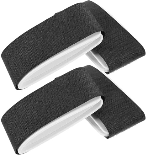 Healeved 4 Correas de Fijación para Esquís y Snowboard de Nailon, Accesorio Portátil Negro, Diseño Ajustable para Transporte y Almacenamiento en Deportes de Invierno