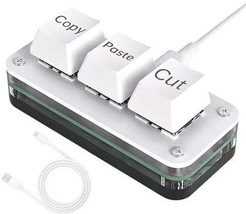 USB kopieringstangent – makroplatta 7,6 x 3,4 x 2,8 cm, inmatningsenhet | Taktil respons produktivitet tillbehör arbetsflödeseffektivitet design, kompakt kommandokabel drift