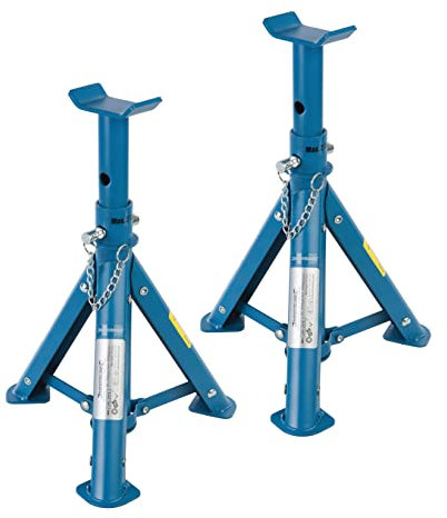 Silverline Folding Axle Stand Set 2pce 2 Tonne (676260), Blue