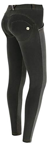 FREDDY - Pantalone Wr.up® Skinny Vita E Lunghezza Regular In Denim Strappato, Donna, Nero, Large