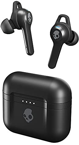Skullcandy Indy Fuel True Wireless In-Ear Bluetooth Earbuds Compatible with iPhone and Android / Wireless Charging Case and Mic / Great for Gym, Sports, and Gaming, IP55 water dust Resistant - Black