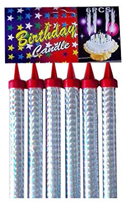 GomoX - 6 Bougies Fontaines des Glaces - Bougies d'ambiance Fontaine d'artifice pour gâteau d'anniversaire - Catégorie F1 (6C - 12 CM)