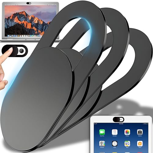Retoo Lot de 3 caches de Webcam avec caméra Slider Ultra Fine 1 mm - Protection de la Vie privée pour Webcam. Ordinateur Portable, Ordinateur, PC, iPad Air, MacBook Pro, Tablette et Smartphone