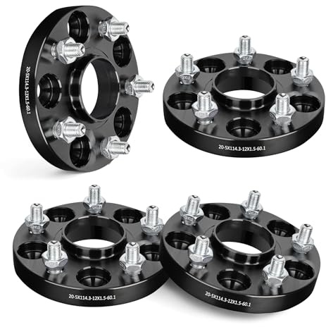 EVIL ENERGY 5x4.5 Wheel Spacers 20mm, 60.1 mm Bore Hubcentric M12x1.5 Studs