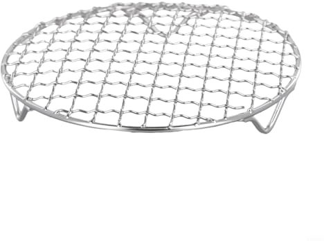 Yuanpgky Elegante griglia di raffreddamento rotonda, in filo di acciaio inox, per forno 201, per tutte le attività di cottura (16,5 cm)