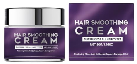 YNPQTDS Crema para alisar el cabello, 50 g de crema de control de encrespamiento, suavizante y nutritivo, protección brillante y tratamiento