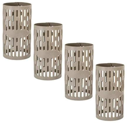 Juego de 4 Protectores para árboles, Gris, Enrejados para La Protección de Plantas, Protectores de Corteza de Plástico, Reutilizables