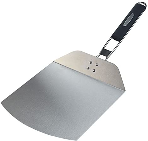 RASTKY Cáscara de Pizza Hoja Antiadherente de Acero Inoxidable Plegable para Amantes de la Pizza Pizzería Casera Plata 23.03x9.57in