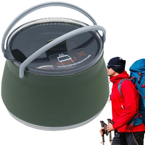 Bouilloire pliable, pot d'eau pliable,Bouilloire de camping de randonnée en silicone | de Camping de randonnée Portable, Pot de bouilloire de voyage pour le Camping en plein air, ut