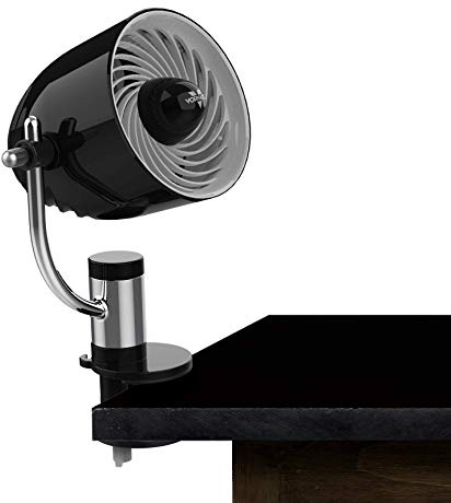 Vornado Pivot Clip Personal Air Circulator Fan with Multi-Surface Clip, Quiet Portable Fan for Office or Bedroom, 3 Speeds, Black