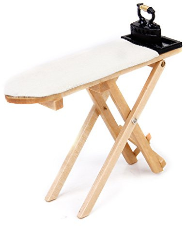 Yiju 1:12 Scale Dolls House Miniature Ironing Board Accessories Decor