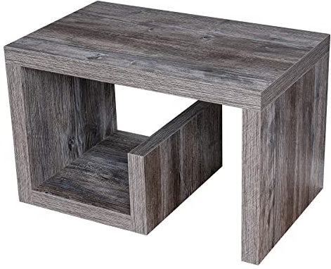 levandeo Couchtisch Gustav Altholz Shabby Chic Vintage 59x36x36cm Holz Schwarz Beistelltisch Keine Montage Fest Verleimt Wohnzimmertisch