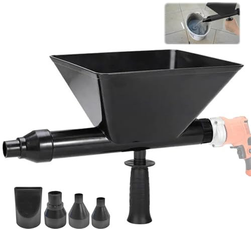 Aplicador Mortero Juntas, Maquina Gotele Manual, Hormigoneras Electricas, Amoladora de Mortero, Herramientas Albañileria con 4 Boquillas,Pistola Silicona para Puertas, Ventanas,Calafateo De Pisos