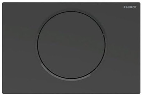 Geberit Betätigungsplatte Sigma10 für Spül-Stopp-Spülung, 115.758.16.5, Farbe: Schwarz matt lackiert