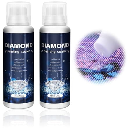 PAYFULLY Diamond Painting Versiegelung, 2 Stück Transparente Diamond Painting Kleber, Diamond Painting Zubehör zum Glitzereffekt und Schutz von Diamanten (240 ml)