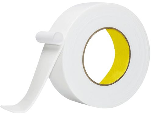 GZQINGYONG Rouleau Ruban Adhésif Double Face Blanc Scotch Double Face Epais Extra Fort Mousse Imperméable Intérieur Extérieur Fixant DIY 20 mm x 5 m