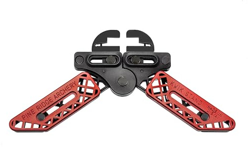 Pine Ridge Archery Kwik Stand Bow Support Adjustable Bow Stand, Red