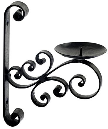 Joh.Vogler GmbH Wandkerzenhalter Mittelalter aus Metall ragt aus der Wand 19cm