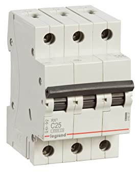LEGRAND, RX3 Leitungsschutzschalter, thermisch-magnetischer Schutzschalter, C-Charakteristik, 25A, 3-polig, 6000A Ausschaltvermögen, 400VAC, 3TE, 419237