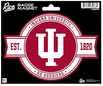 Rico Industries NCAA Indiana Hoosiers Standard Badge Magnet - for Car, Fridge