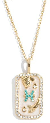 Symretie Collana d'oro con segni zodiacali, collana con ciondolo zodiacale, collana in acciaio inossidabile placcata in oro con segni zodiacali, collane con ciondolo per donne