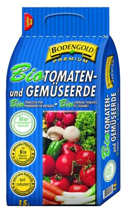 Bio Tomaten und Gemüseerde 18Liter für Hochbeete, Tomaten, Chili, Beeren, Gurken, Kräuter
