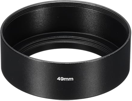 PATIKIL 49mm Lens Hood, Standard Focus Frosted Surface Anti-reflective Inside Hood for Camera Lens, Black for Nikon, for Fujifilm, for Pentax, for Leica