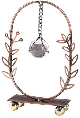 LOVIVER Statua in ferro fogliare, scrivania figure da tavolo da centrotavola a sfera di figura di figura di figura per della camera da letto di, Bronzo Ovale