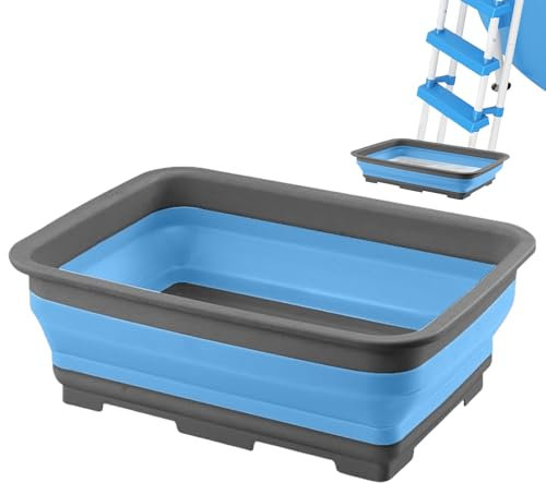 Foldable Foot Tub, Foot Bath, Foldable, Foot Tub for Pool, Foot Bath Bowl 37 x 27 x 11.8 cm, for Feet Rinse and Keep Water Clean