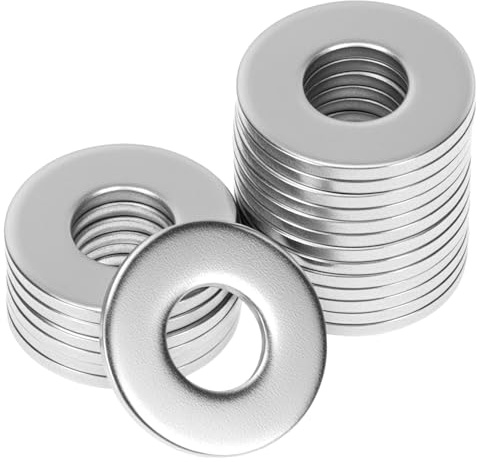 QWORK® 20 Piezas M8 x 20 mm arandelas, arandela plana de acero inoxidable 304, para tornillos y pernos