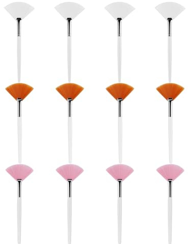 12 Pinceles Para Mascarillas, Herramientas De Maquillaje De Belleza, Pinceles Aplicados Uniformemente, Adecuados Para El Cuidado Facial Y La Belleza.
