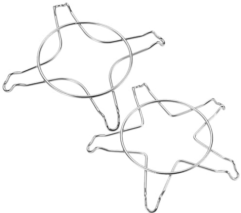 Homoyoyo 2 Stück Edelstahl Gasherd Topfhalter mit Rutschfester und Verformungsbeständiger Oberfläche Kreatives Design für Küche und Gasherd Zubehör