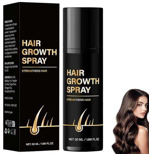 1 Pièces Pousse cheveux très rapide 50ml,pousse de cheveux,Spray Croissance Cheveux, Hair Thickening SPray, Ingrédients Naturels pour des Plus Épais et Plus Volumineux