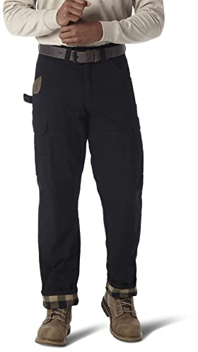 Wrangler Riggs Workwear mens Lined Ranger Work Utility Pants, Black, 38W x 32L US