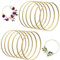 MIVIDE 10 Stück Ringe Bambus, Holzringe zum Basteln 30cm, Makramee Craft Hoop Ring für Dreamcatcher, Hochzeit Kranz Decor und DIY Handwerk